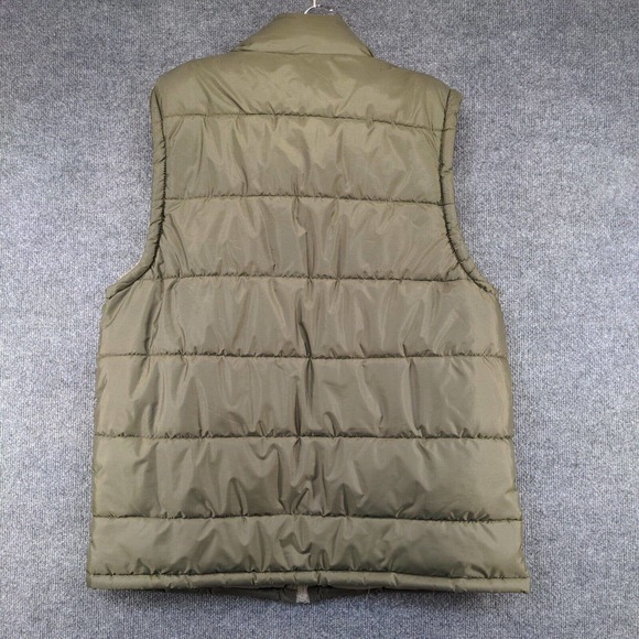 Fourcast Outerwear Men's Puffer Vest Green Large Sleeveless Polyester Coated - Picture 5 of 15